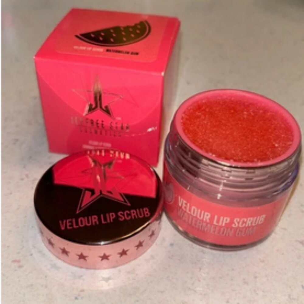 BUNDLE OF 2 RARE Jeffree Star Cosmetics Velour Lip Scrub - Watermelon Gum